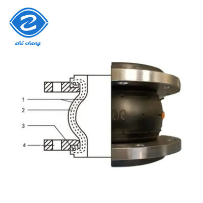 PN6-PN40 Dn200pn16 Thép carbon thép kẽm Flange Single Sphere cao su mở rộng khớp