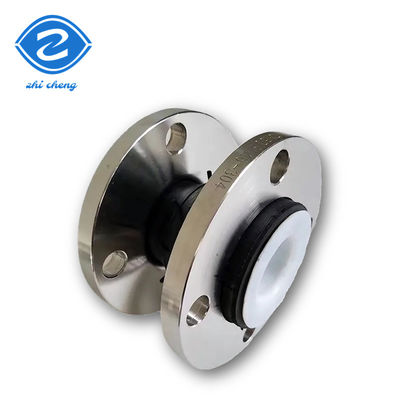 PTFE Linered Single Sphere Rubber Expansion Joint for Flange Connection and Bendable (Đối nối cao su một quả bóng đơn với PTFE)