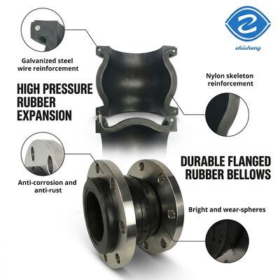 Vòng tròn Double Arch Expansion Joint Epdm Goma Joint Booster Ring Đối với các ứng dụng áp suất cao